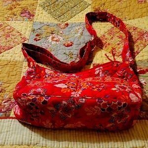 Stephanie Dawn pink print quilted shoulder bag (Vera Bradley's protege)